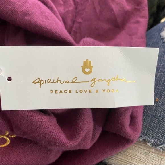 NWT Spiritual Gangster Om Malibu Soft Purple Pullover relaxed Crew Neck size XS - Picture 9 of 16